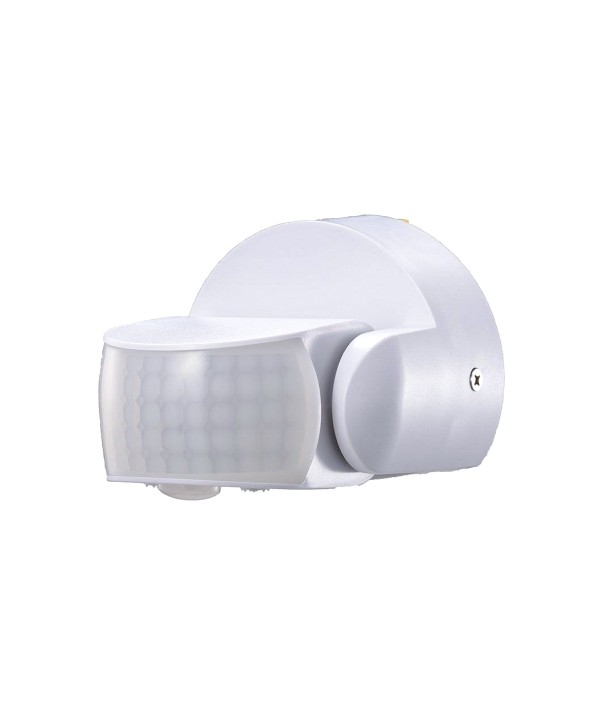 Sensore di Movimento Infrarossi IP65 Colore Bianco Montaggio a Parete Soffitto Snodabile a 180° SKU-6611