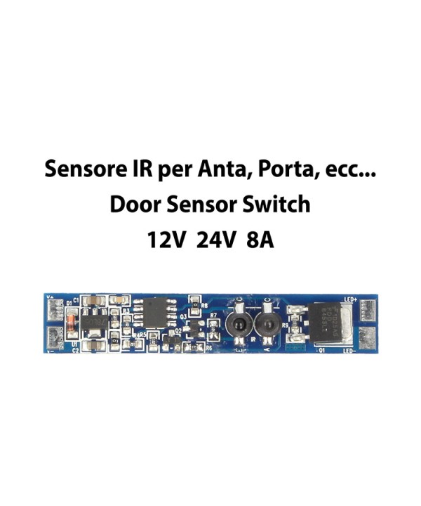Sensore Apertura Porta Anta 12V 24V 8A Per Profilo Alluminio