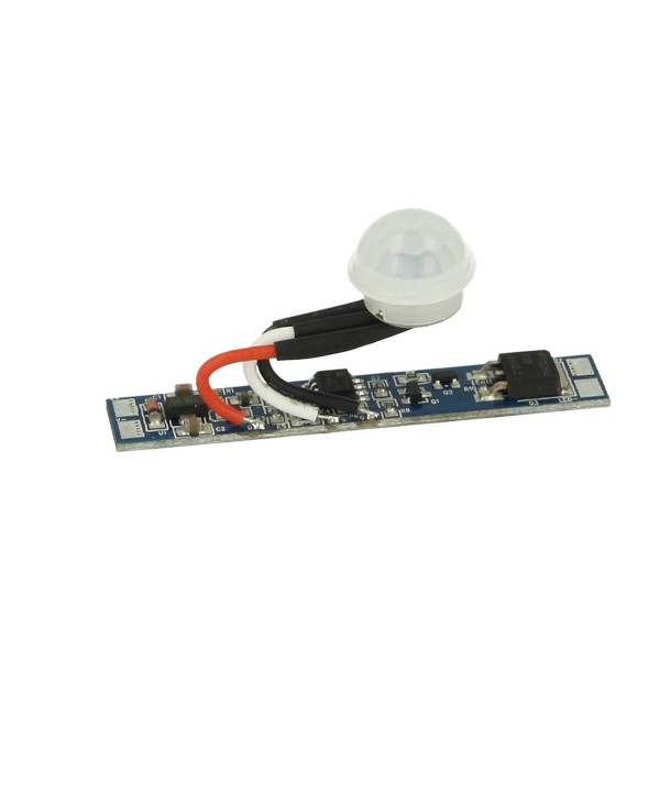 Sensore Di Movimento PIR 12V 24V 8A Ritardo 40 Secondi Con Accensione Spegnimento Luminosita Graduale Per Profilato Alluminio