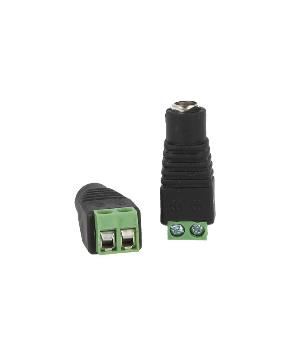 2 PZ Connettore Convertitore Da Morsetti a Vite a Prese DC JACK Femmine 5,5mm x 2,1mm