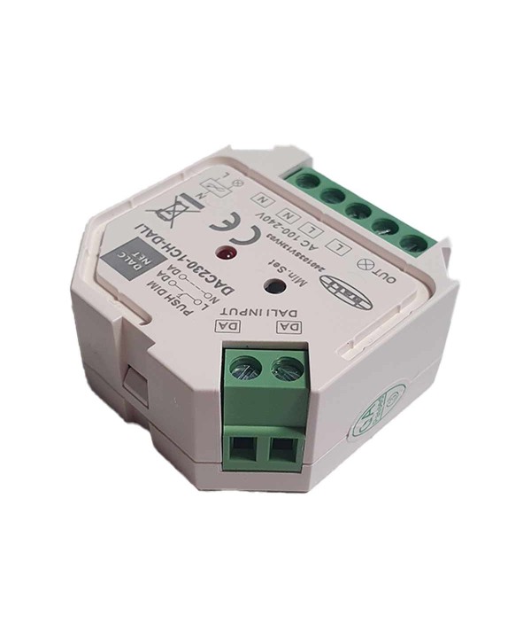 Led AC Dimmer per Lampada LED e Incandescenza DALI PUSH TRIAC Dimmer 400W Supporta DALI-2 DAC230-1CH-DALI