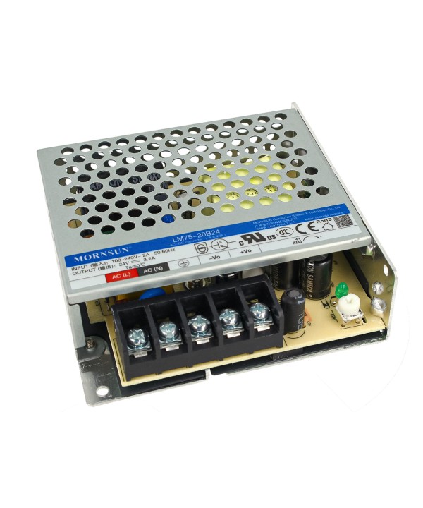 Alimentatore Trasformatore 24V 75W 3,2A Per Striscia Led 24V Mornsun LM75-20B24