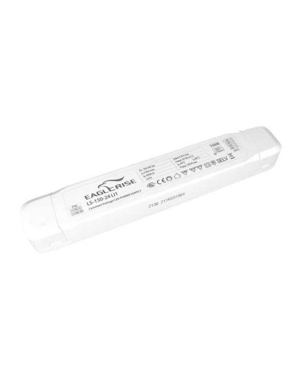Alimentatore Trasformatore Lungo Sottile 24V 150W 6,25A Con Carcassa In Plastica Eaglerise LS-150-24 LI
