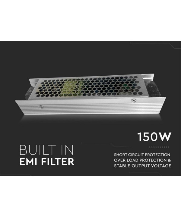 Alimentatore in Metallo Trasformatore 150W 12V 12,5A IP20 SKU-3244