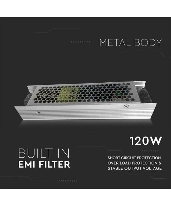 Alimentatore in Metallo Trasformatore 120W 24V 5A IP20 SKU-3262