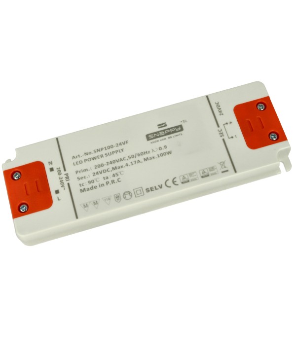 Alimentatore Trasformatore Slim 24V 100W 4,17A 17mm SNAPPY SNP100-24VF