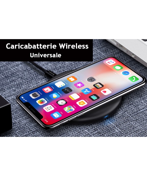 Caricabatterie Wireless Veloce Black 10W Slim QI