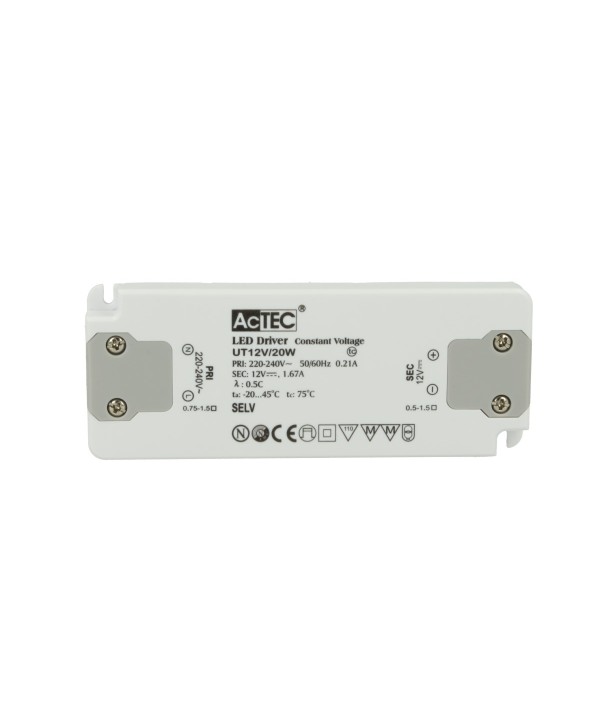 Alimentatore Trasformatore CV Super Slim 14mm 12V 20W 1,67A