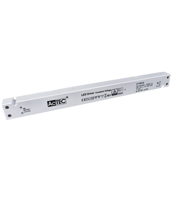 Alimentatore Ultra Slim Sottile 150W 12V Trasformatore CV Per Striscia Led Profili Alluminio