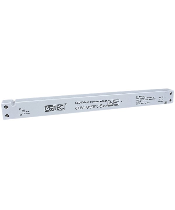 Alimentatore Ultra Slim Sottile 150W 24V Trasformatore CV Per Striscia Led Profili Alluminio