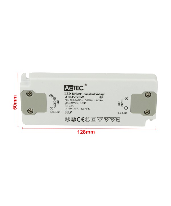 Alimentatore Trasformatore CV Super Slim 14mm 24V 20W 0,83A