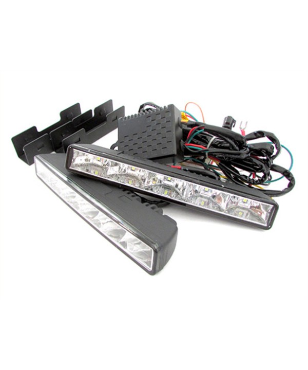 Luci Diurne Led DRLs 12V 24V 5W Dimmerabile Funzione Frecce e Ritardo Spegnimento IP65 Omologato E8 E4 R87