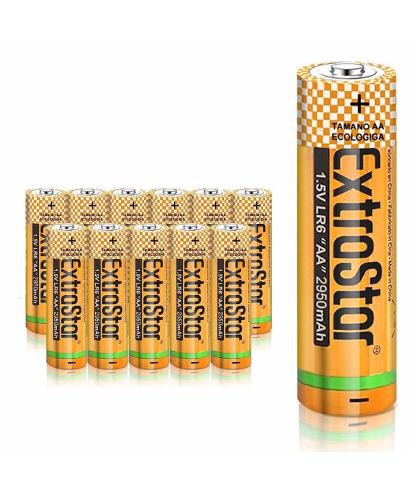 Pila Batteria LR6 AA Stilo 1,5V 2950mAh MN1500 Alcalina Extrastar Confezione da 12 Pezzi
