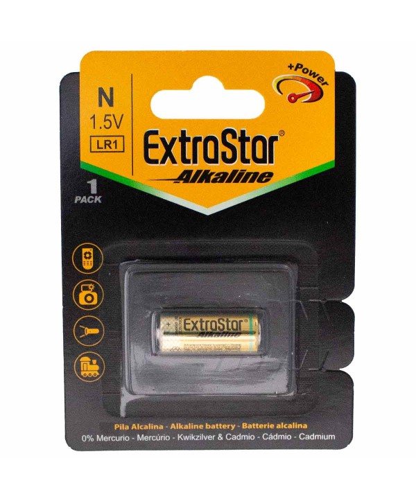 Pila Batteria LR1 1,5V N E90 Super Alcalina Extrastar Confezione da 1 Pezzo