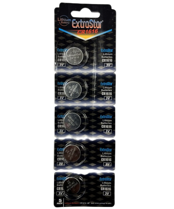 Pila Batteria A Bottone Extrastar CR1616 3V Confezione Da 5 Pile