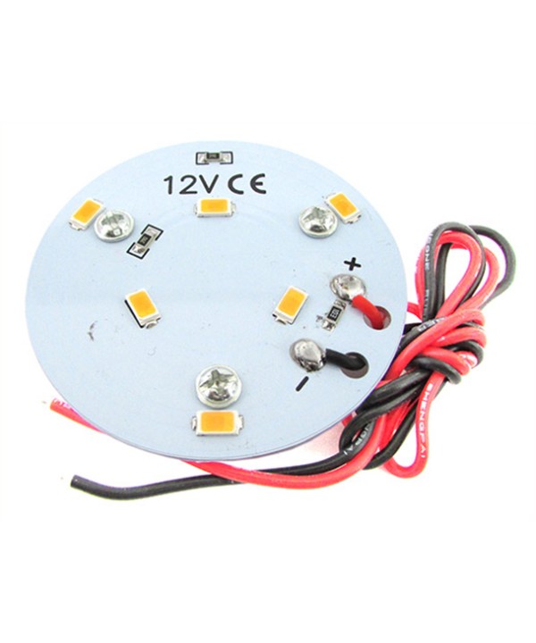 Led Plate DC 12V 3W 6 Smd 5730 Diametro 55mm Bianco Freddo