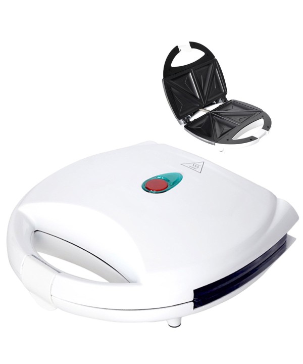 Piastra Tostapane per Toast a 2 Fette 800W Sandwich Maker Elettrica Piastre Triangolari Rivestimento Antiaderente Scaldamento Rapido