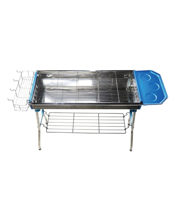 Griglia Barbecue Grande Con Piani e Supporto BBQ Carbon 99X31X72cm Acciaio Inox