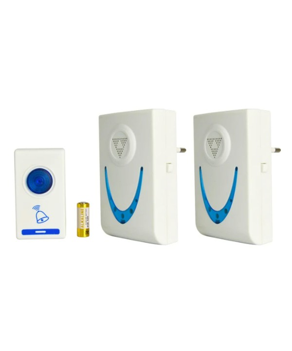 Campanello Senza Fili Doppio Alimentazione 220V Con Spina EU Distanza 50 Metri 36 Melodie IP20