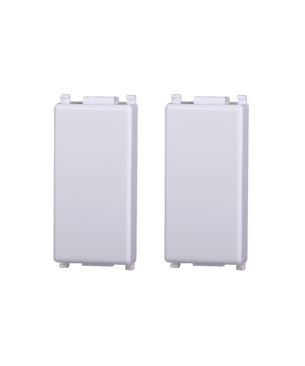 ETTROIT 2 Pezzi Copritasti Copriforo Falso Polo 1P Bianco Compatibile Con Vimar Plana