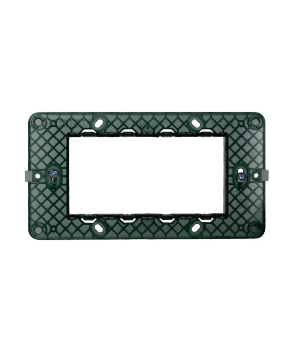 ETTROIT Supporto 4P Serie Starlight 4 Posti Compatibile Con Vimar Plana