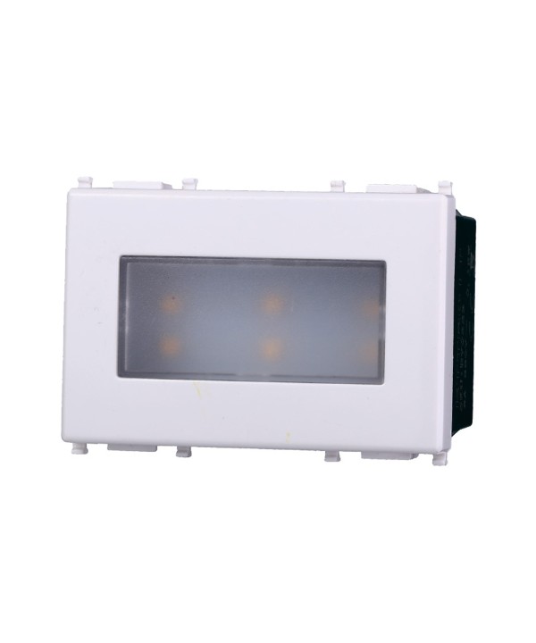 ETTROIT Lampada Led Segnapasso 3P 220V Bianco Caldo 3000K Compatibile Con Vimar Plana