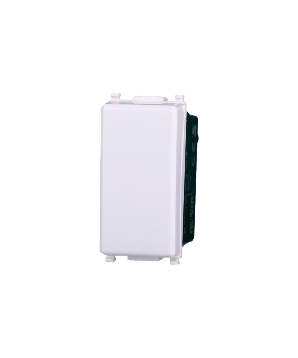 ETTROIT Pulsante 1P 16A Unipolare Colore BIANCO Compatibile Con Vimar Plana