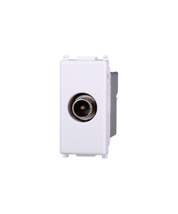 ETTROIT Connettore Presa TV Terminale Maschio Colore BIANCO Compatibile Con Vimar Plana