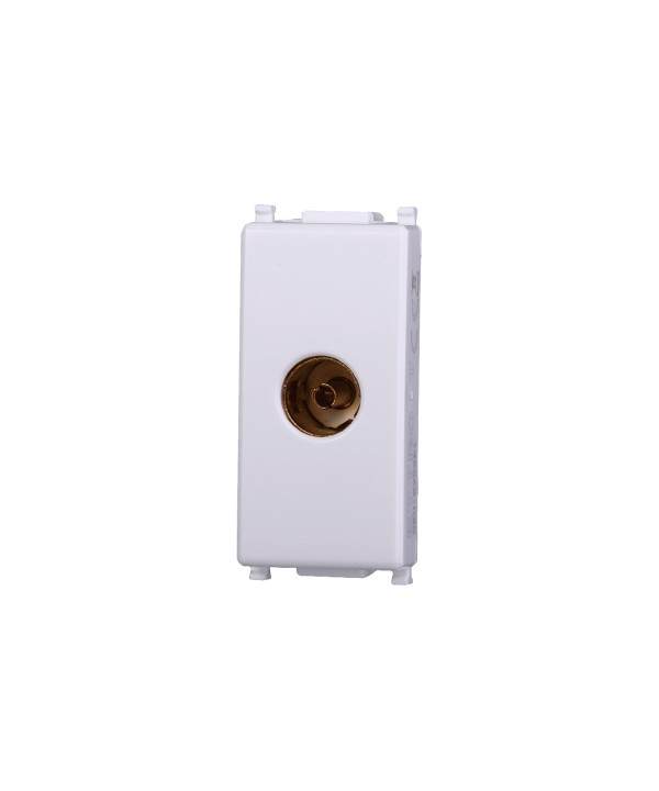 ETTROIT Connettore Presa TV Terminale Femmina Colore BIANCO Compatibile Con Vimar Plana