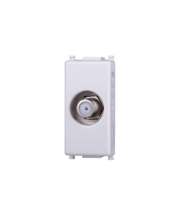ETTROIT Presa TV SAT A Vite Satellitare Tipo F Colore BIANCO Compatibile Con Vimar Plana