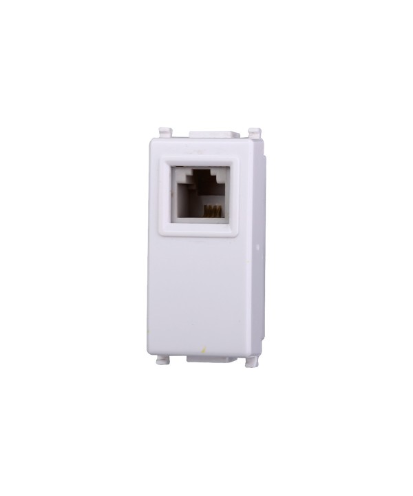 ETTROIT Connettore Telefonica Presa RJ11 Colore BIANCO Compatibile Con Vimar Plana