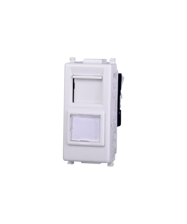 ETTROIT Connettore Rete Presa Dati RJ45 CAT6 Colore BIANCO Compatibile Con Vimar Plana