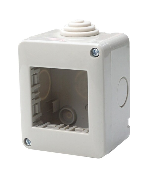 ETTROIT Custodia 2P IP40 Scatola Porta Frutti Da Esterno 2 Posti ModuliCompatibile Con Vimar Plana