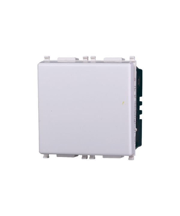 ETTROIT Interruttore 2P 2M 16A Unipolare Colore Bianco Compatibile Con Vimar Plana