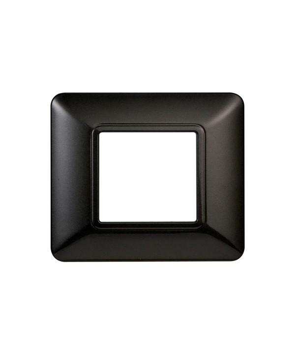 ETTROIT Placca Plastica Serie Starlight 2P Colore Acciaio Scuro Compatibile Con Vimar Plana