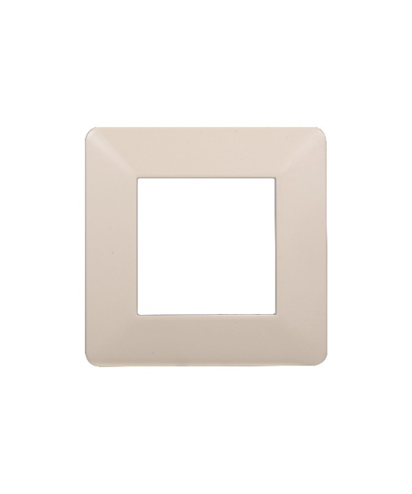 ETTROIT Placca Plastica Serie Starlight 2P Colore Sabbia Compatibile Con Vimar Plana