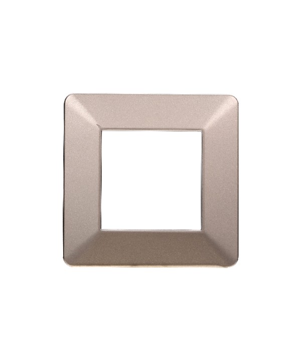 ETTROIT Placca Plastica Serie Starlight 2P Colore Bronzo Compatibile Con Vimar Plana