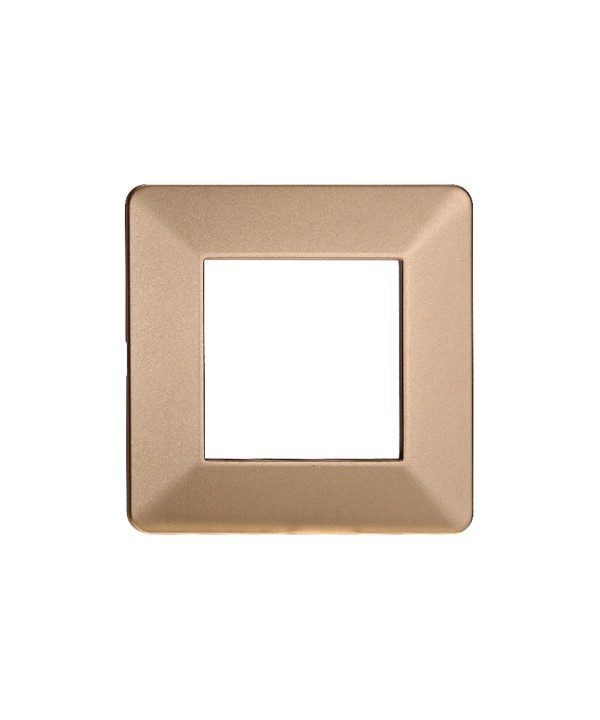 ETTROIT Placca Plastica Serie Starlight 2P Colore Oro Compatibile Con Vimar Plana