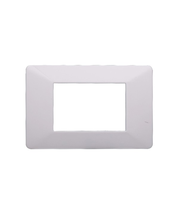 ETTROIT Placca Plastica Serie Starlight 3P Colore Bianco Compatibile Con Vimar Plana