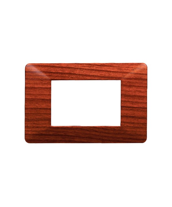 ETTROIT Placca Plastica Serie Starlight 3P Colore Radica Compatibile Con Vimar Plana