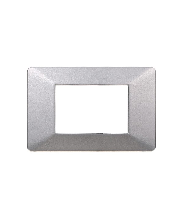 ETTROIT Placca Plastica Serie Starlight 3P Colore Silver Compatibile Con Vimar Plana