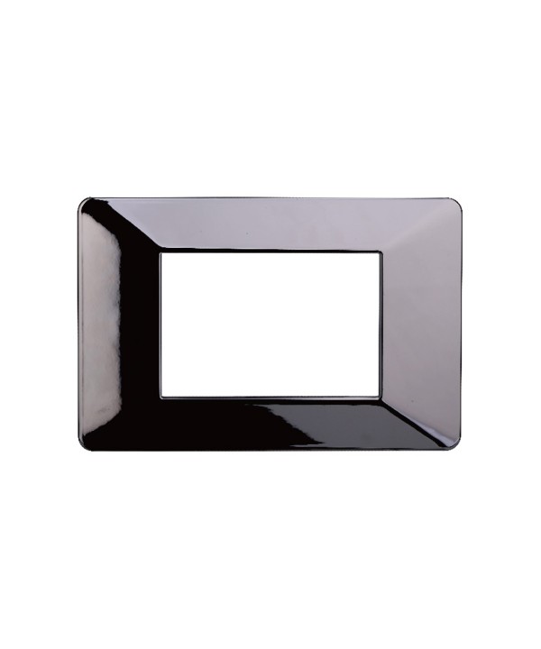 ETTROIT Placca Plastica Serie Starlight 3P Colore Cromato Lucido Compatibile Con Vimar Plana