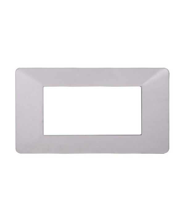 ETTROIT Placca Plastica Serie Starlight 4P Colore Bianco Compatibile Con Vimar Plana