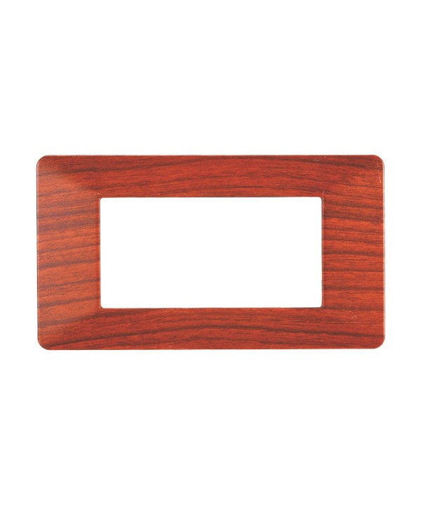 ETTROIT Placca Plastica Serie Starlight 4P Colore Radica Compatibile Con Vimar Plana