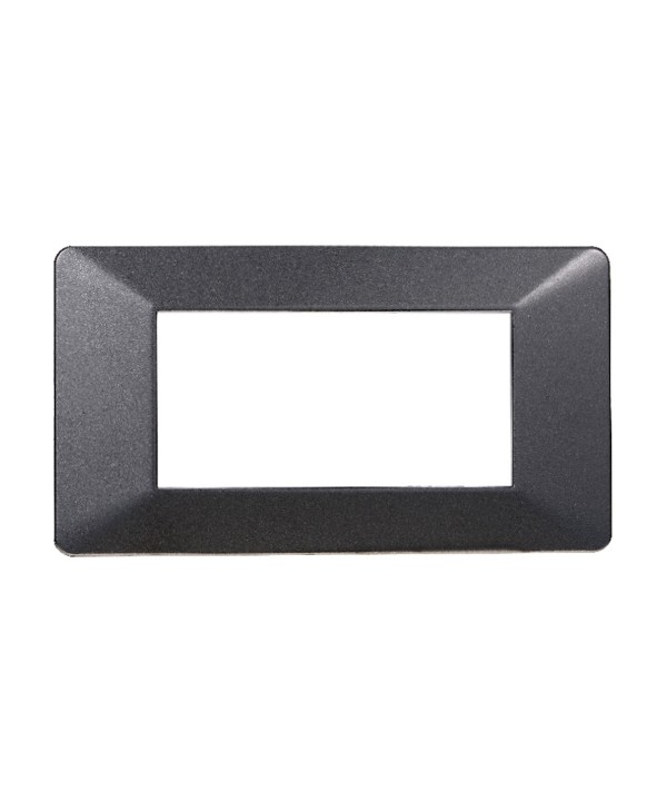 ETTROIT Placca Plastica Serie Starlight 4P Colore Acciaio Scuro Compatibile Con Vimar Plana