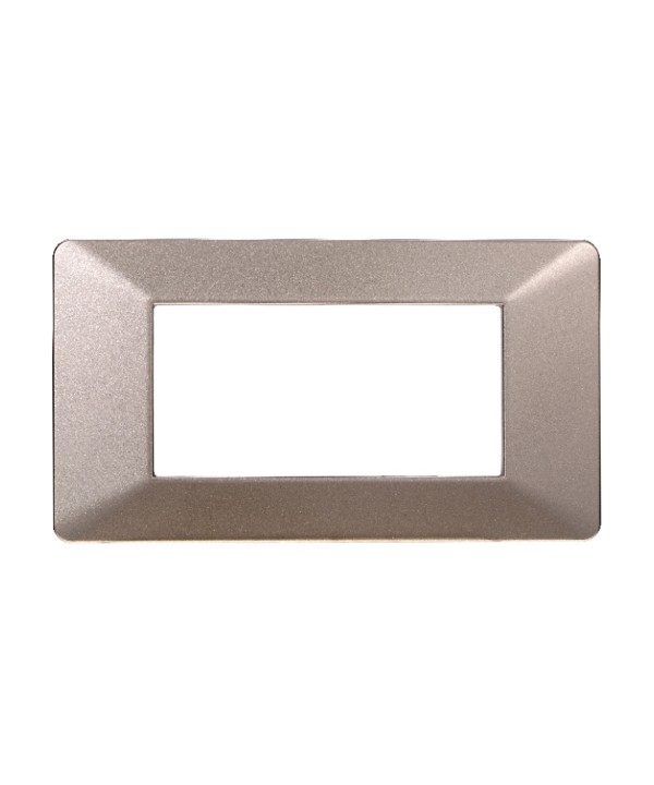 ETTROIT Placca Plastica Serie Starlight 4P Colore Bronzo Compatibile Con Vimar Plana