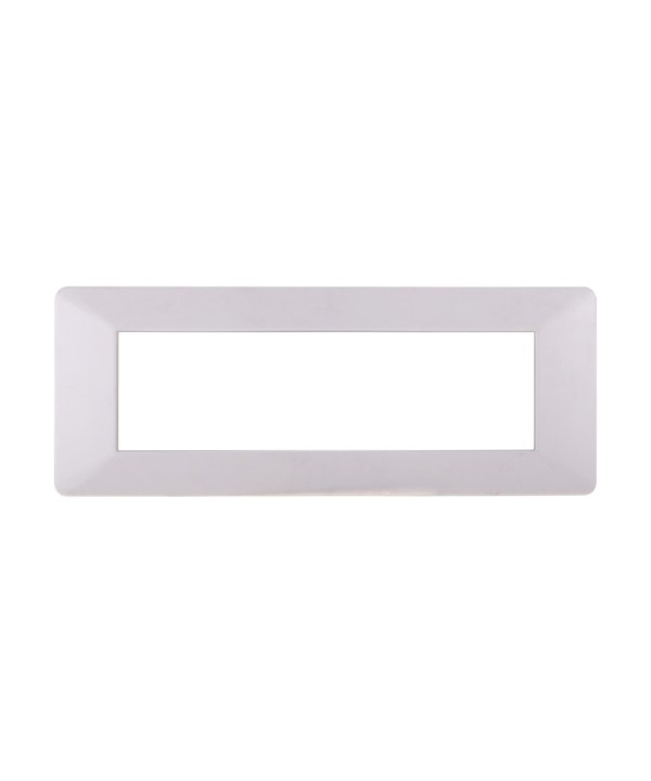 ETTROIT Placca Plastica Serie Starlight 7P Colore Bianco Compatibile Con Vimar Plana