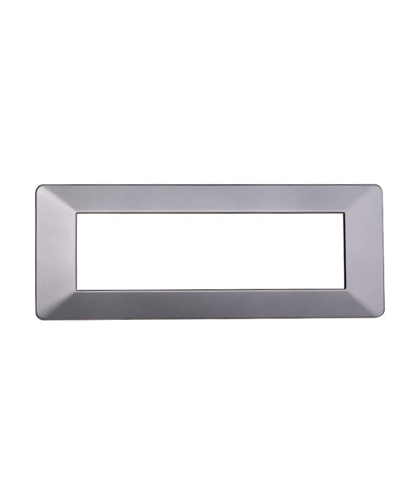 ETTROIT Placca Plastica Serie Starlight 7P Colore Silver Compatibile Con Vimar Plana