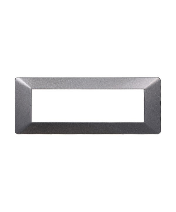 ETTROIT Placca Plastica Serie Starlight 7P Colore Acciaio Scuro Compatibile Con Vimar Plana