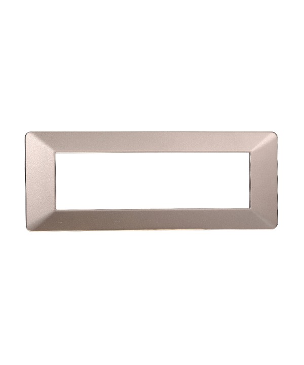 ETTROIT Placca Plastica Serie Starlight 7P Colore Bronzo Compatibile Con Vimar Plana
